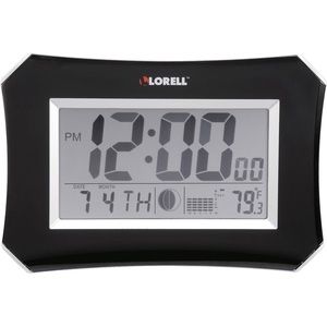 LORELL LVD Wall/Desktop Clock Temperature Display Moon Phases Timer